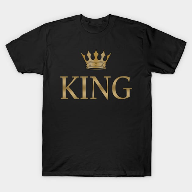 King Gold Crown T-Shirt by Weirdcore